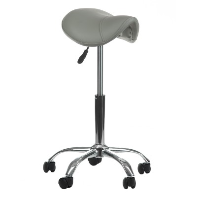 Black eco-leather salon stool